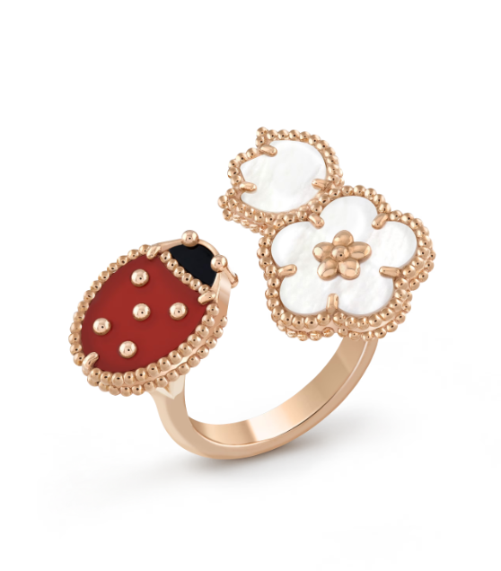 [Lora]LUCKY 3 MOTIF ROSE GOLD RING