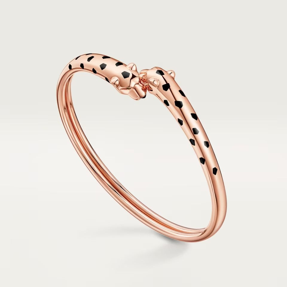 [LORA] PANTHERE DOUBLE HEADED OPEN BRACELET