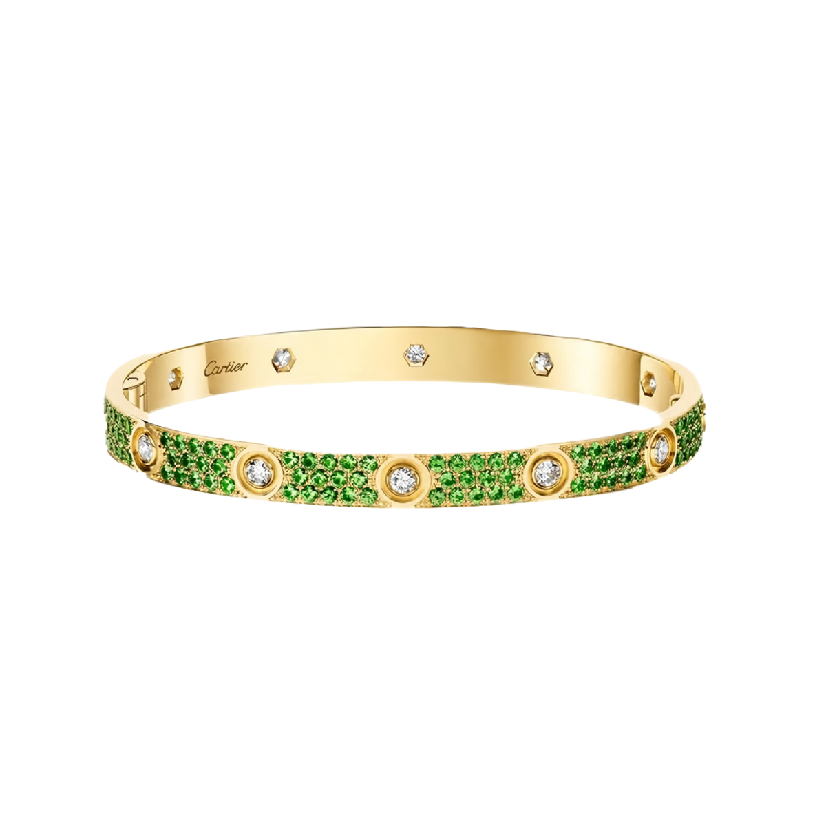 [Lora]2026 PAVE GEMSTONE LOVE BRACELET 6.1MM 10 DIAMONDS