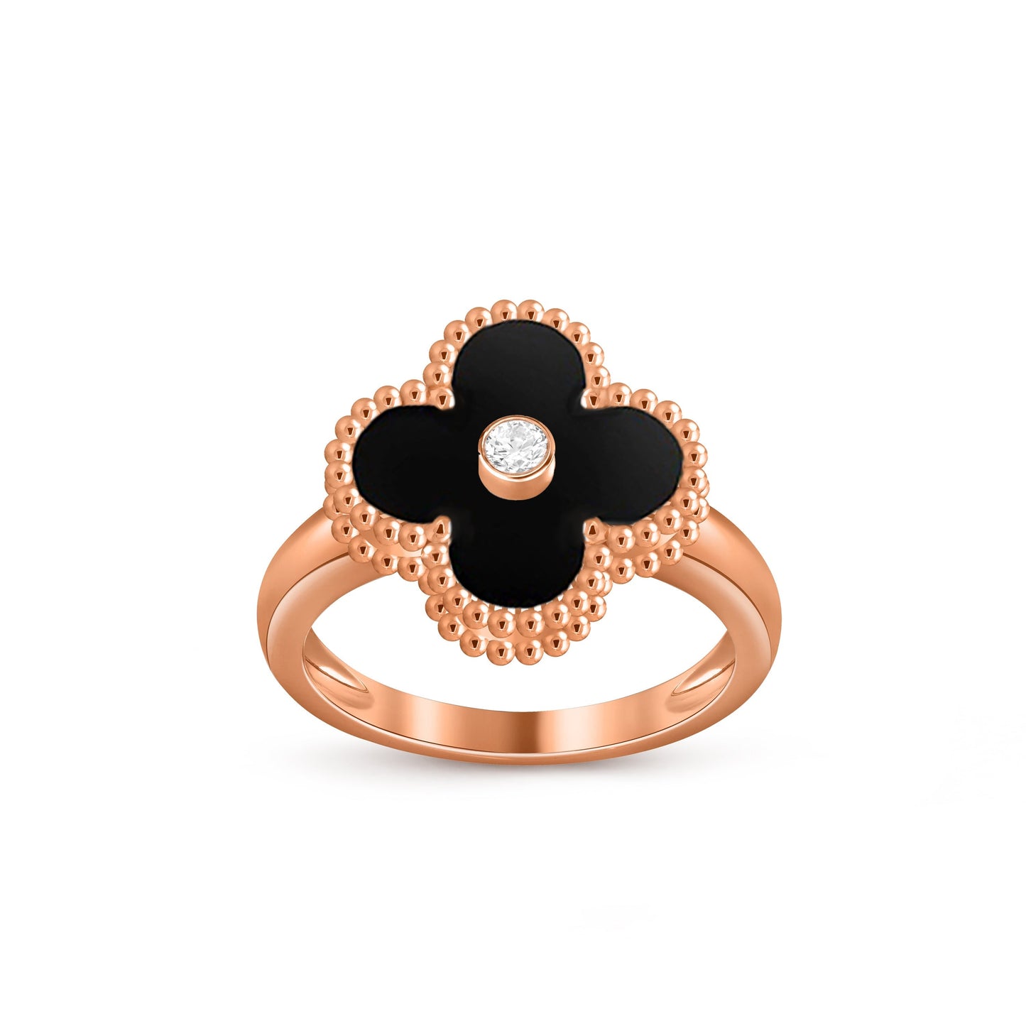 [Lora]CLOVER DIAMOND RING ROSE GOLD COLLECTION