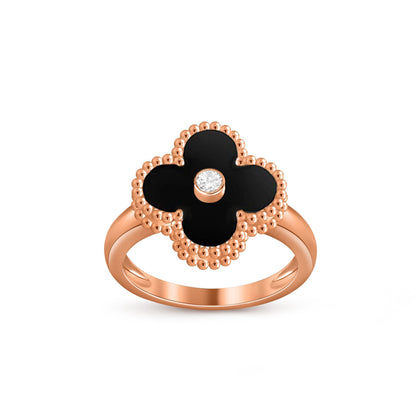 [Lora]CLOVER DIAMOND RING ROSE GOLD COLLECTION