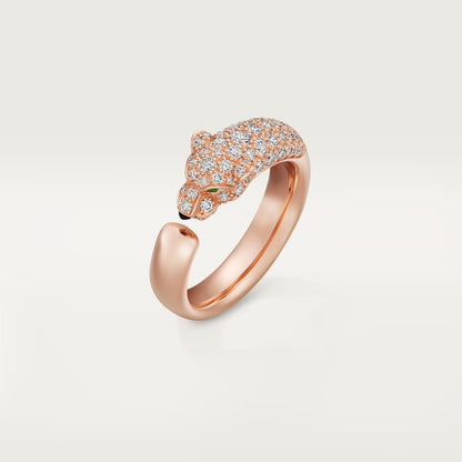 [LORA] PANTHERE HALF DIAMOND SMALL RING