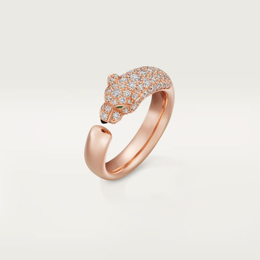 [Lora] PANTHERE HALF DIAMOND SMALL RING
