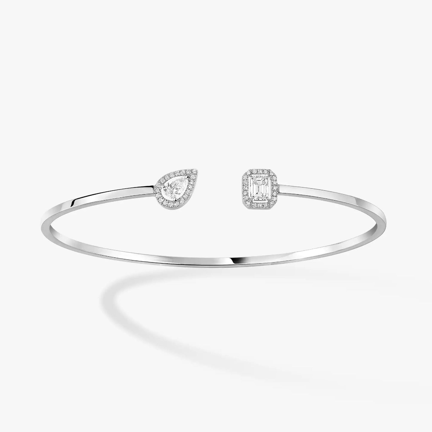 [LORA] JONC FLEX MY TWIN TOI & MOI SILVER DIAMOND BRACELET