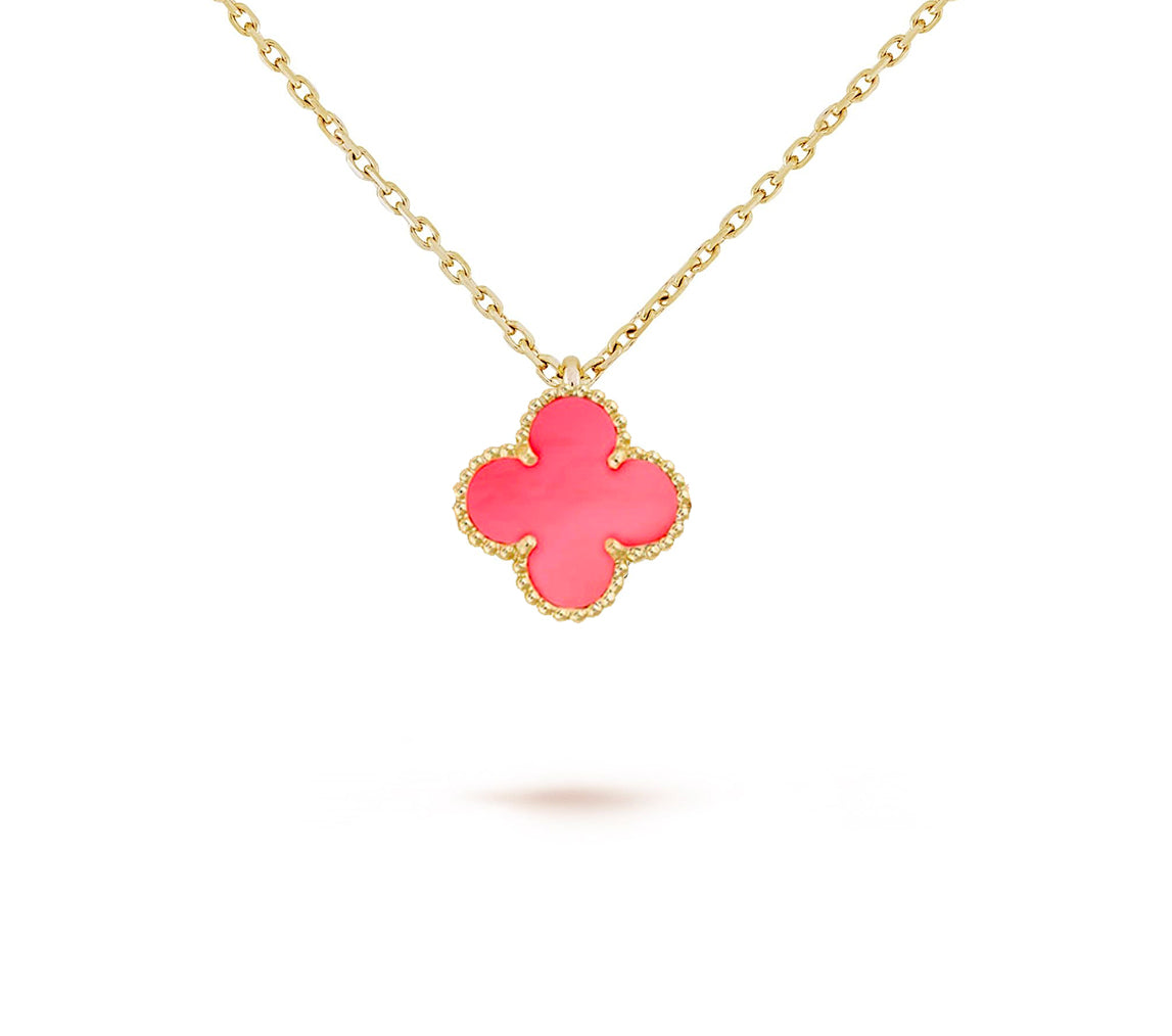 [Lora]CLOVER MINI 9.5MM CARNELIANS NECKLACE COLLECTION