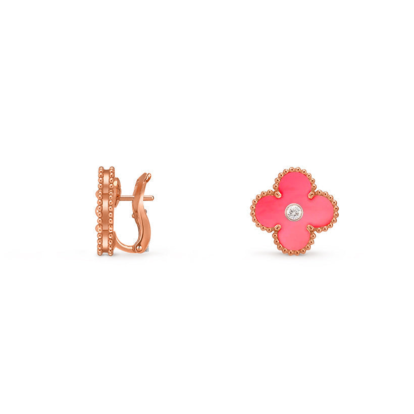 [Lora]CLOVER 15MM MOP DIAMOND EARRINGS COLLECTION
