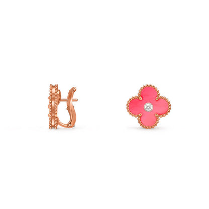 [Lora]CLOVER 15MM MOP DIAMOND EARRINGS COLLECTION