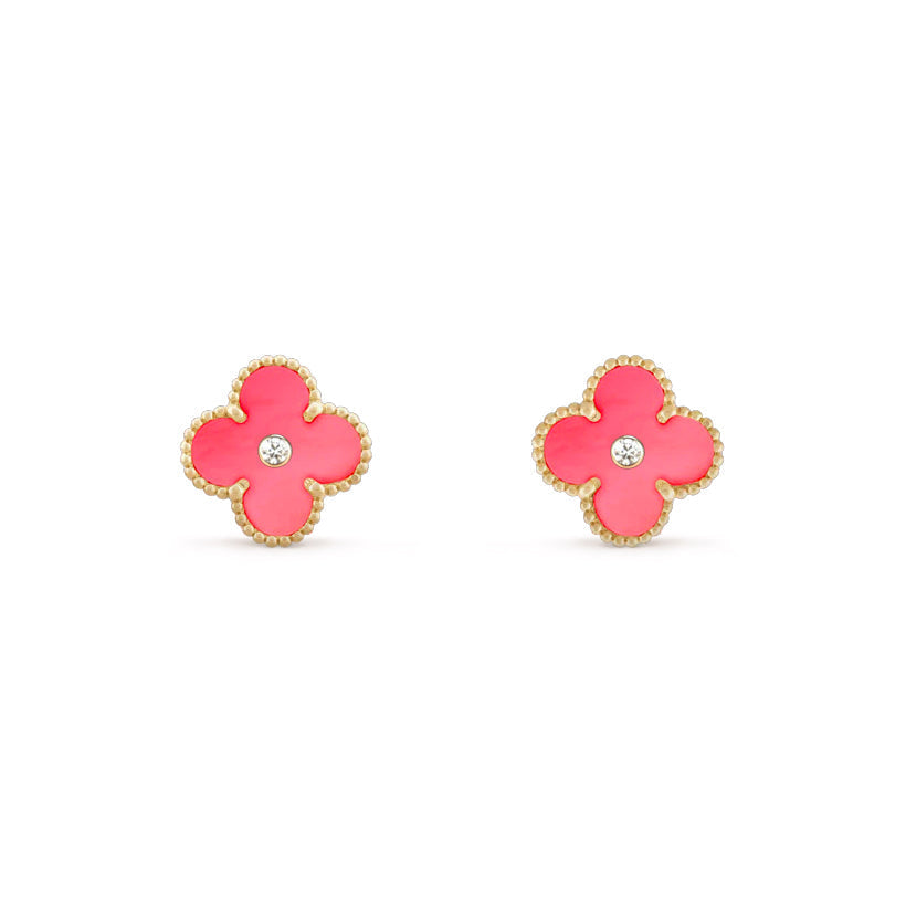 [Lora]CLOVER  15MM DIAMOND EARRINGS COLLECTION