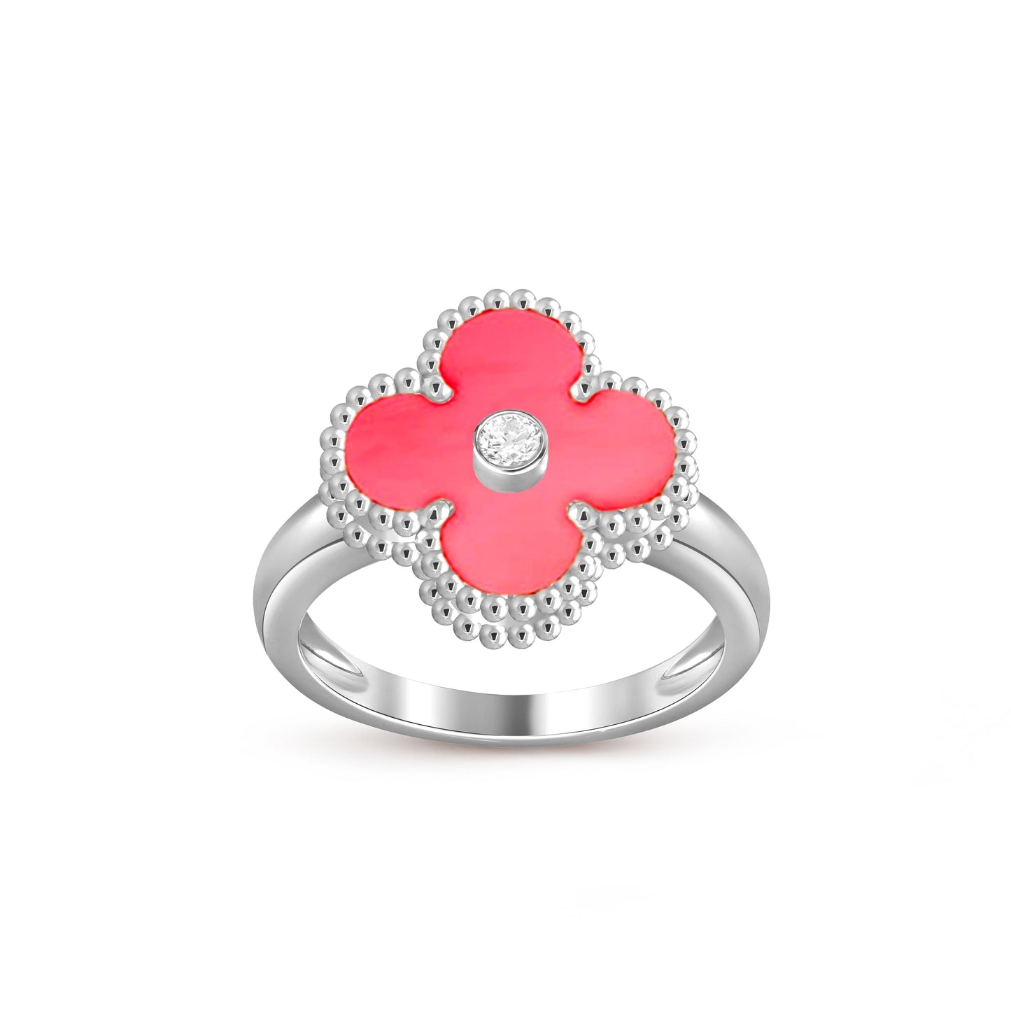 [Lora]CLOVER SILVER DIOMND RING COLLECTION
