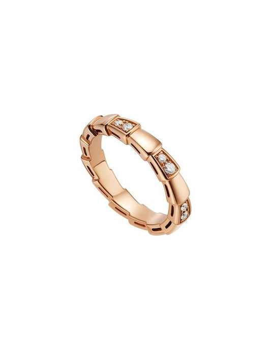 [LORA]SERPENTI RING PINK GOLD  3MM