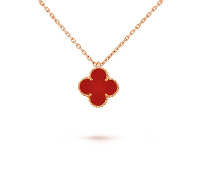 [Lora]CLOVER MINI 9.5MM CARNELIANS NECKLACE COLLECTION