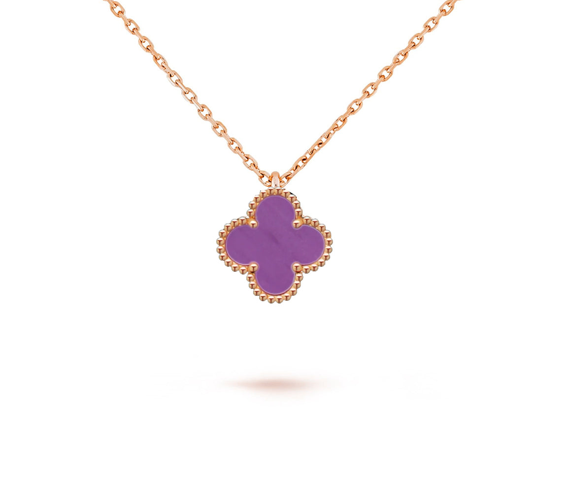 [Lora]CLOVER MINI 9.5MM CARNELIANS NECKLACE COLLECTION