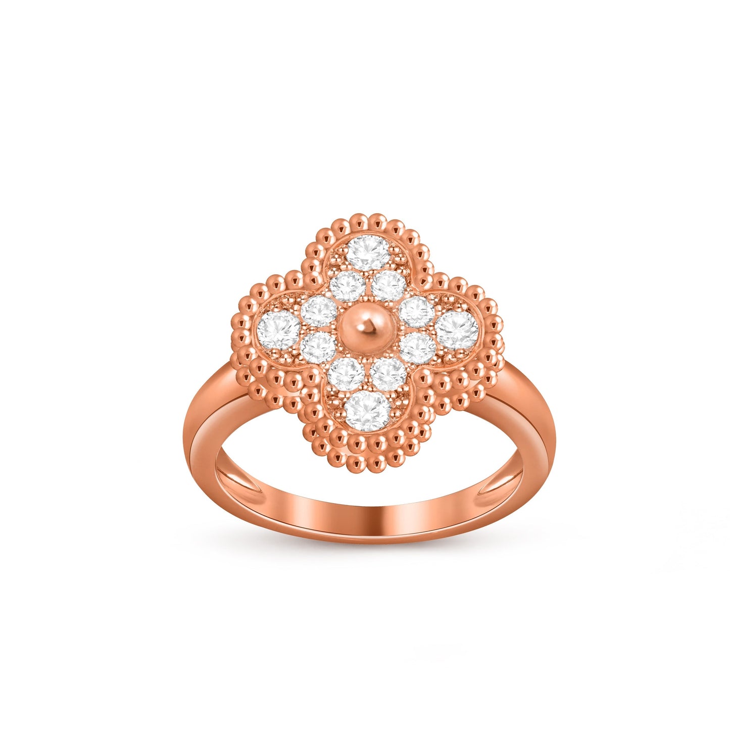 [Lora]CLOVER RING ROSE GOLD COLLECTION