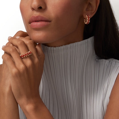 [LORA] CLASH 7.9MM AGATE CHALCEDONY EARRINGS