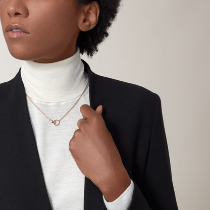 [LORA] LOVE DOUBLE RING NECKLACE