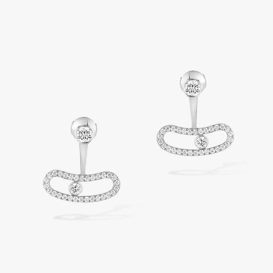 [LORA] MOVE UNO SILVER DIAMOND EARRINGS