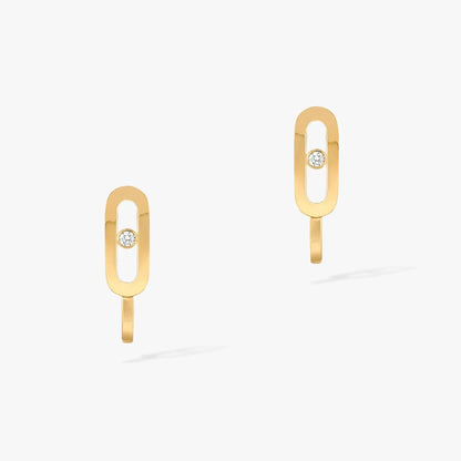 [LORA] CREOLES MOVE UNO MINI 1 DIAMOND EARRINGS