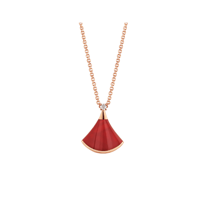 [LORA]DREAM NECKLACE CARNELIAN 1 DIAMOND