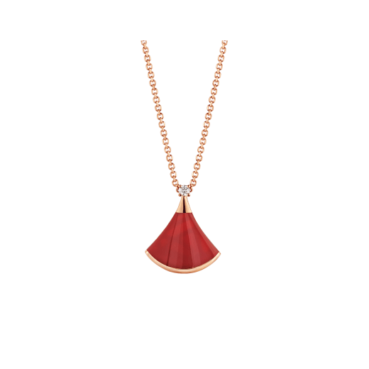 [LORA]DREAM NECKLACE CARNELIAN 1 DIAMOND