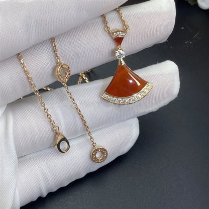 [LORA]DREAM NECKLACE CARNELIAN DIAMOND