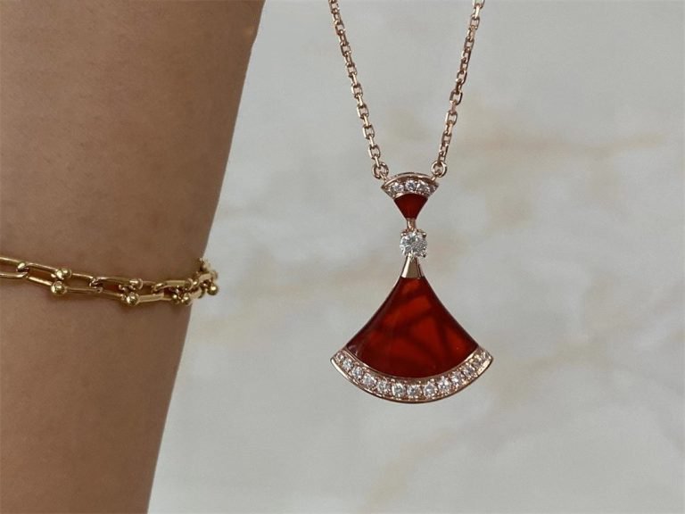 [LORA]DREAM NECKLACE CARNELIAN DIAMOND