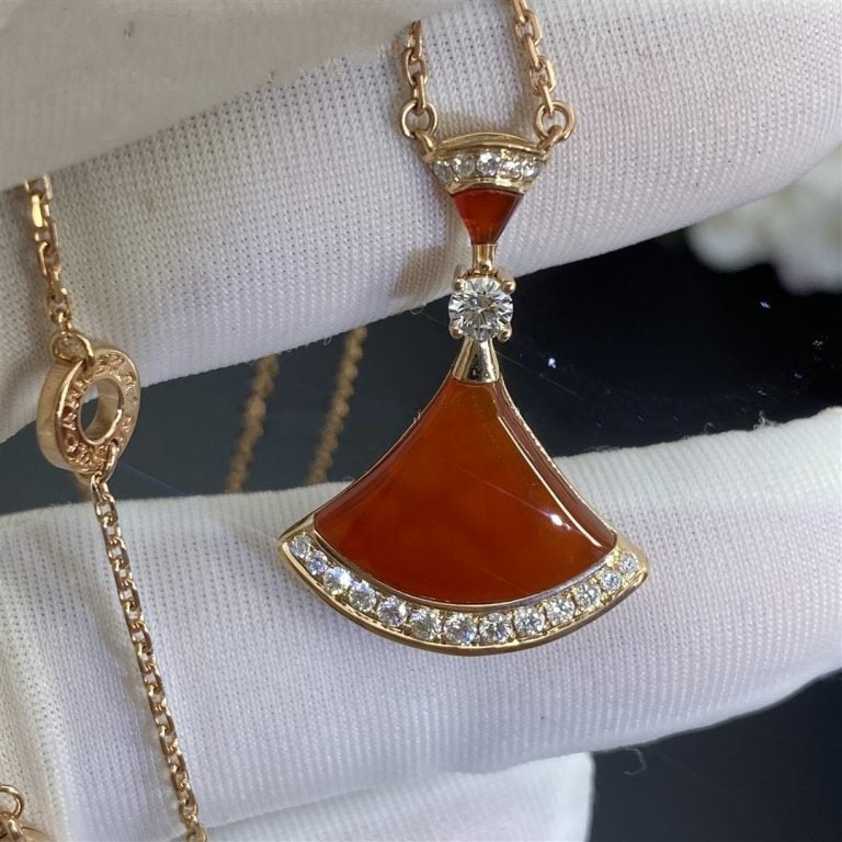 [LORA]DREAM NECKLACE CARNELIAN DIAMOND