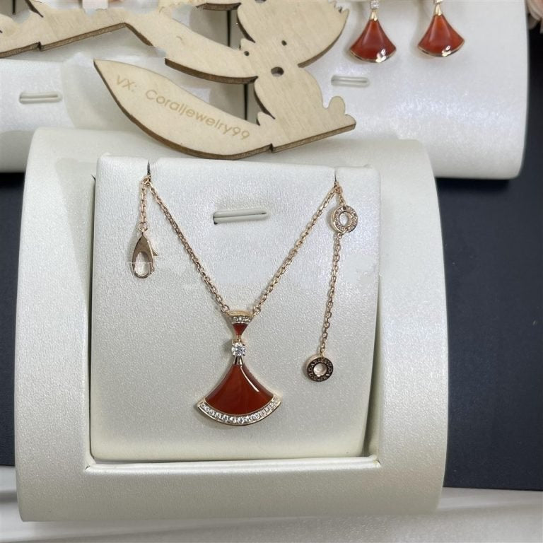 [LORA]DREAM NECKLACE CARNELIAN DIAMOND