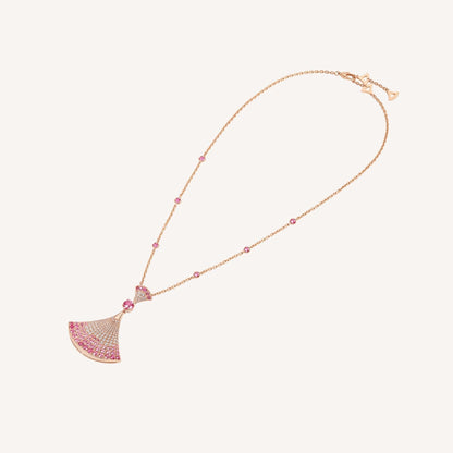 [LORA]DREAM NECKLACK DIAMOND PINK GOLD