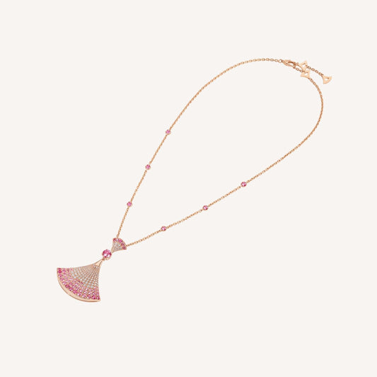 [LORA]DREAM NECKLACK DIAMOND PINK GOLD