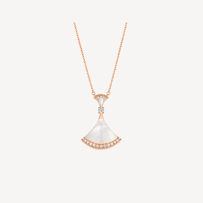 [LORA]DREAM NECKLACE MOP PINK GOLD DIAMOND