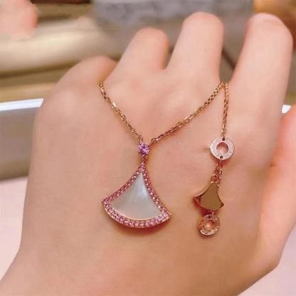 [LORA]DREAM NECKLACE MOP DIAMOND PINK