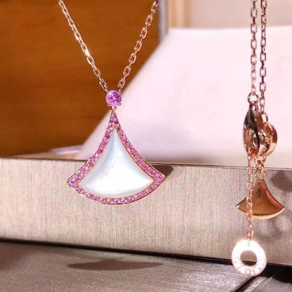 [LORA]DREAM NECKLACE MOP DIAMOND PINK