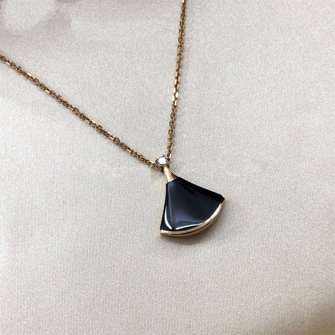 [LORA]DREAM NECKLACE ONYX 1 DIAMOND