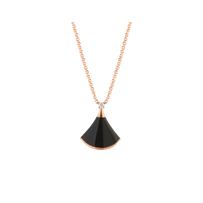 [LORA]DREAM NECKLACE ONYX 1 DIAMOND