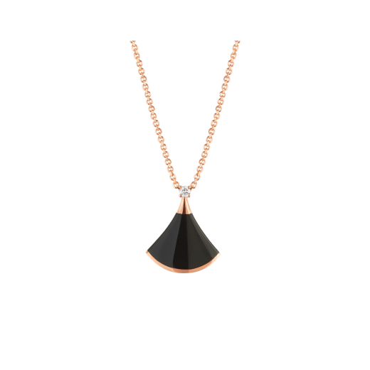 [LORA]DREAM NECKLACE ONYX 1 DIAMOND