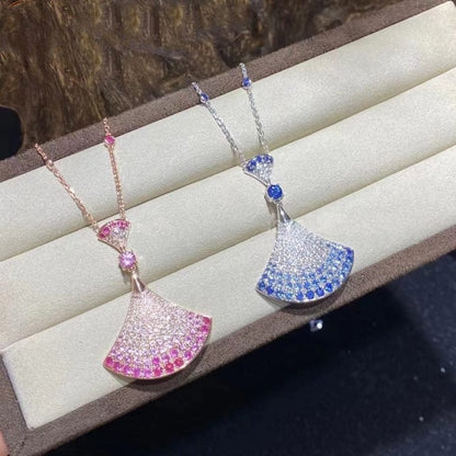 [LORA]DREAM NECKLACE AGATE SILVER DIAMOND