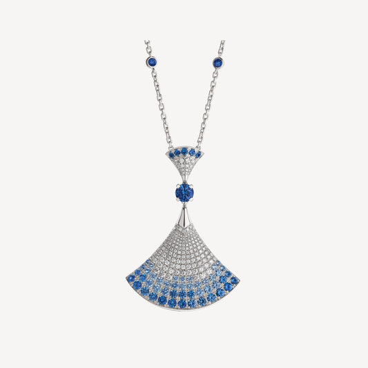 [LORA]DREAM NECKLACE AGATE SILVER DIAMOND