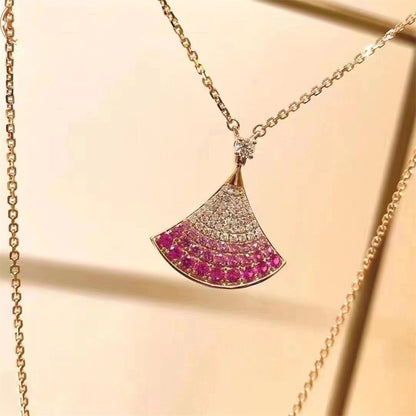 [LORA]DREAM NECKLACE PINK GOLD PINK DIAMOND