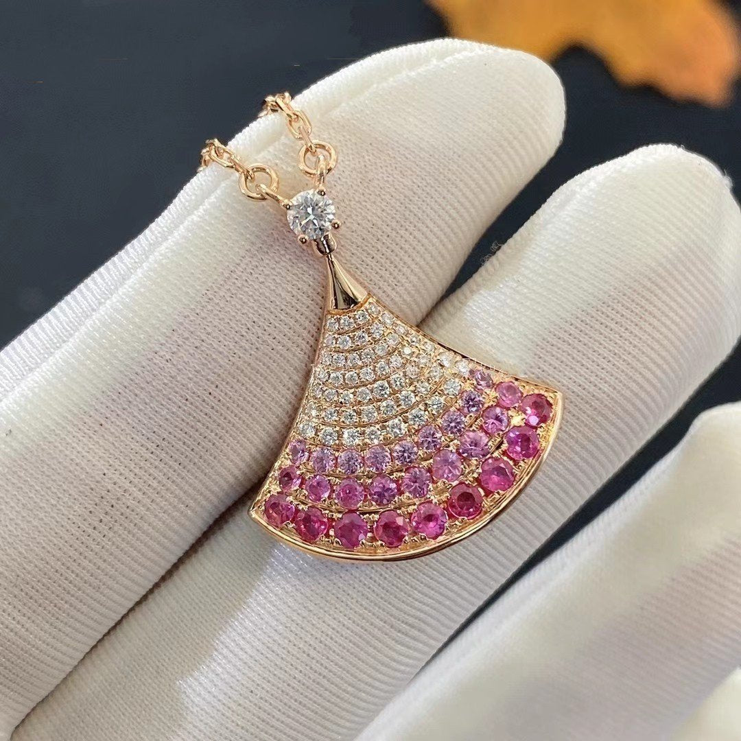 [LORA]DREAM NECKLACE PINK GOLD PINK DIAMOND