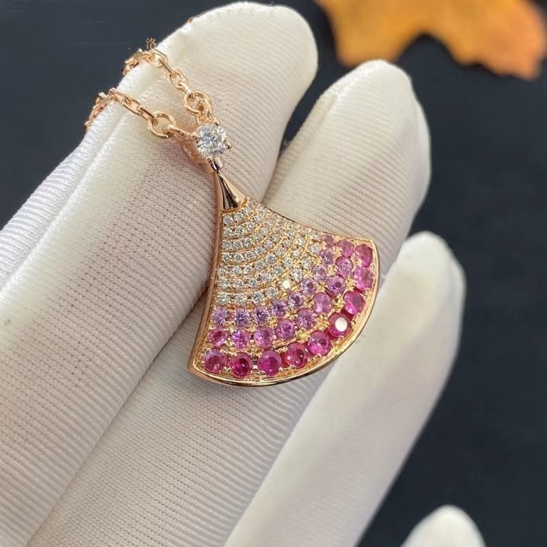 [LORA]DREAM NECKLACE PINK GOLD PINK DIAMOND