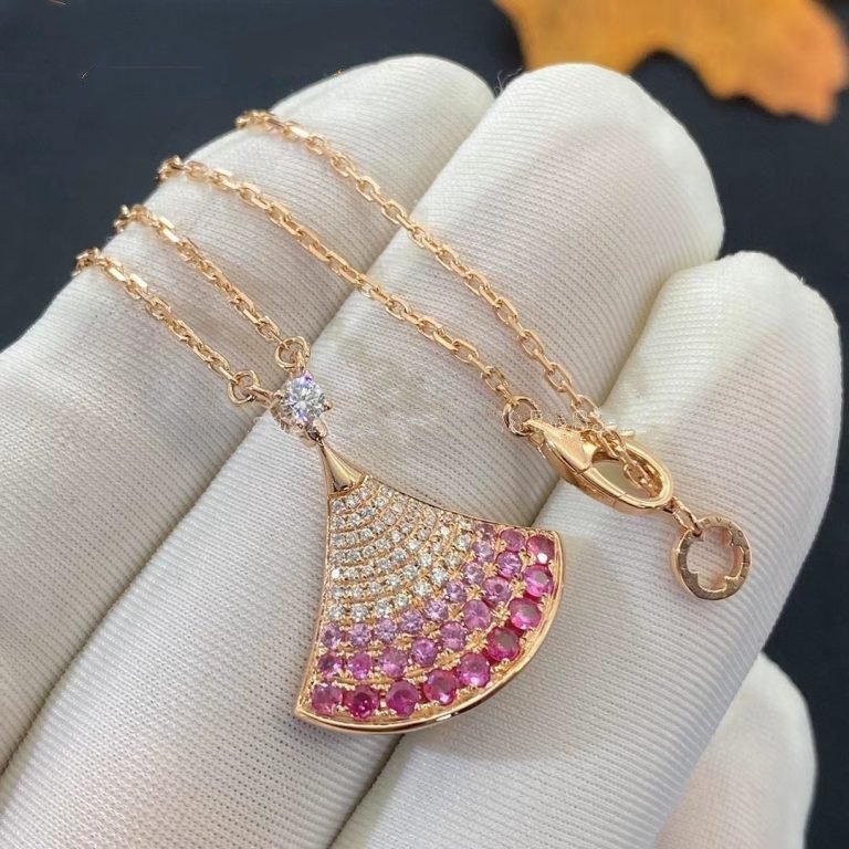 [LORA]DREAM NECKLACE PINK GOLD PINK DIAMOND