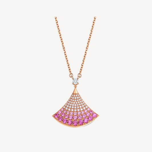 [LORA]DREAM NECKLACE PINK GOLD PINK DIAMOND