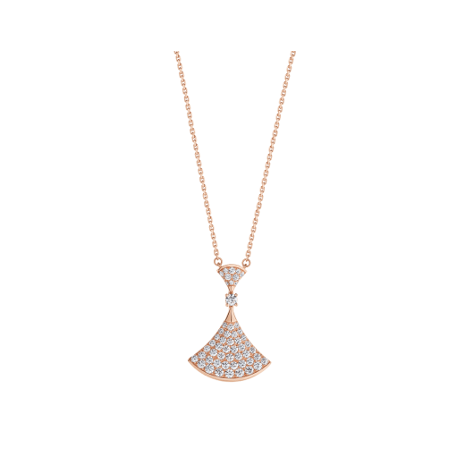 [LORA]DREAM NECKLACE PINK GOLD FULL DIAMOND