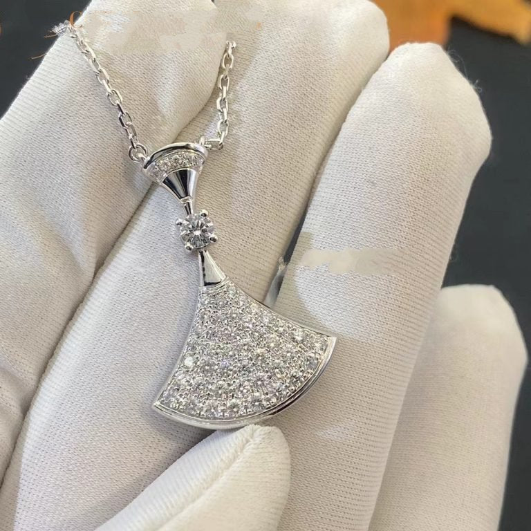[LORA]DREAM NECKLACE SILVER FULL DIAMOND