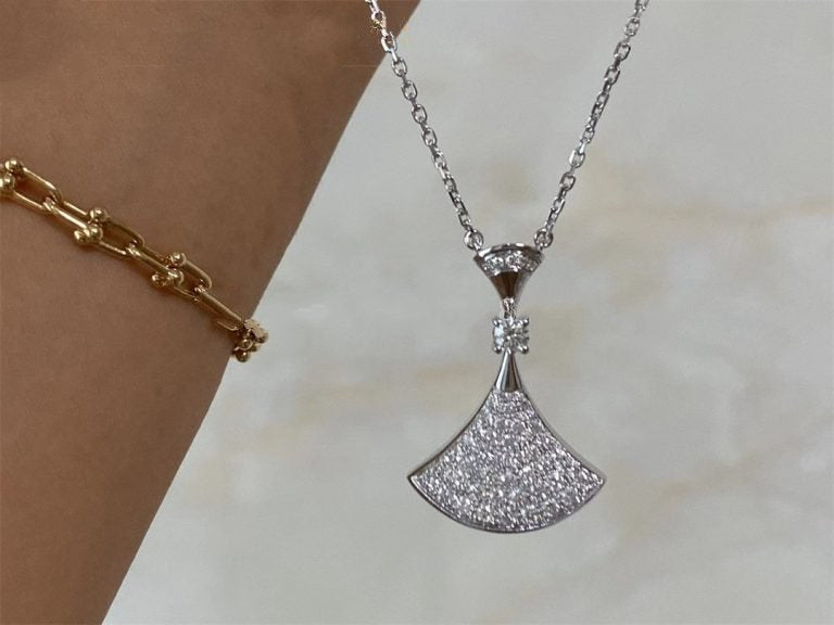 [LORA]DREAM NECKLACE SILVER FULL DIAMOND