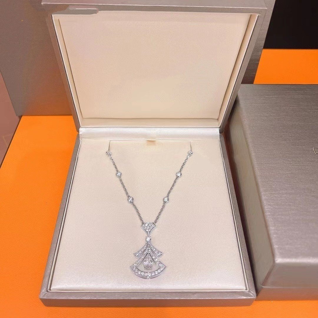 [LORA]DREAM NECKLACE WHITE DIAMOND SILVER