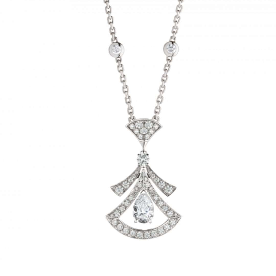 [LORA]DREAM NECKLACE WHITE DIAMOND SILVER
