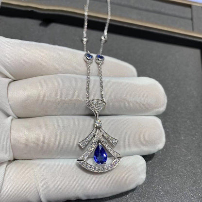 [LORA]DREAM NECKLACE AGATE DIAMOND SILVER