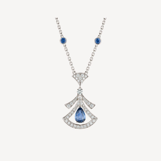 [LORA]DREAM NECKLACE AGATE DIAMOND SILVER