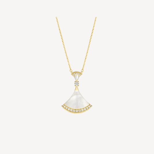 [LORA]DREAM NECKLACE MOP GOLD DIAMOND